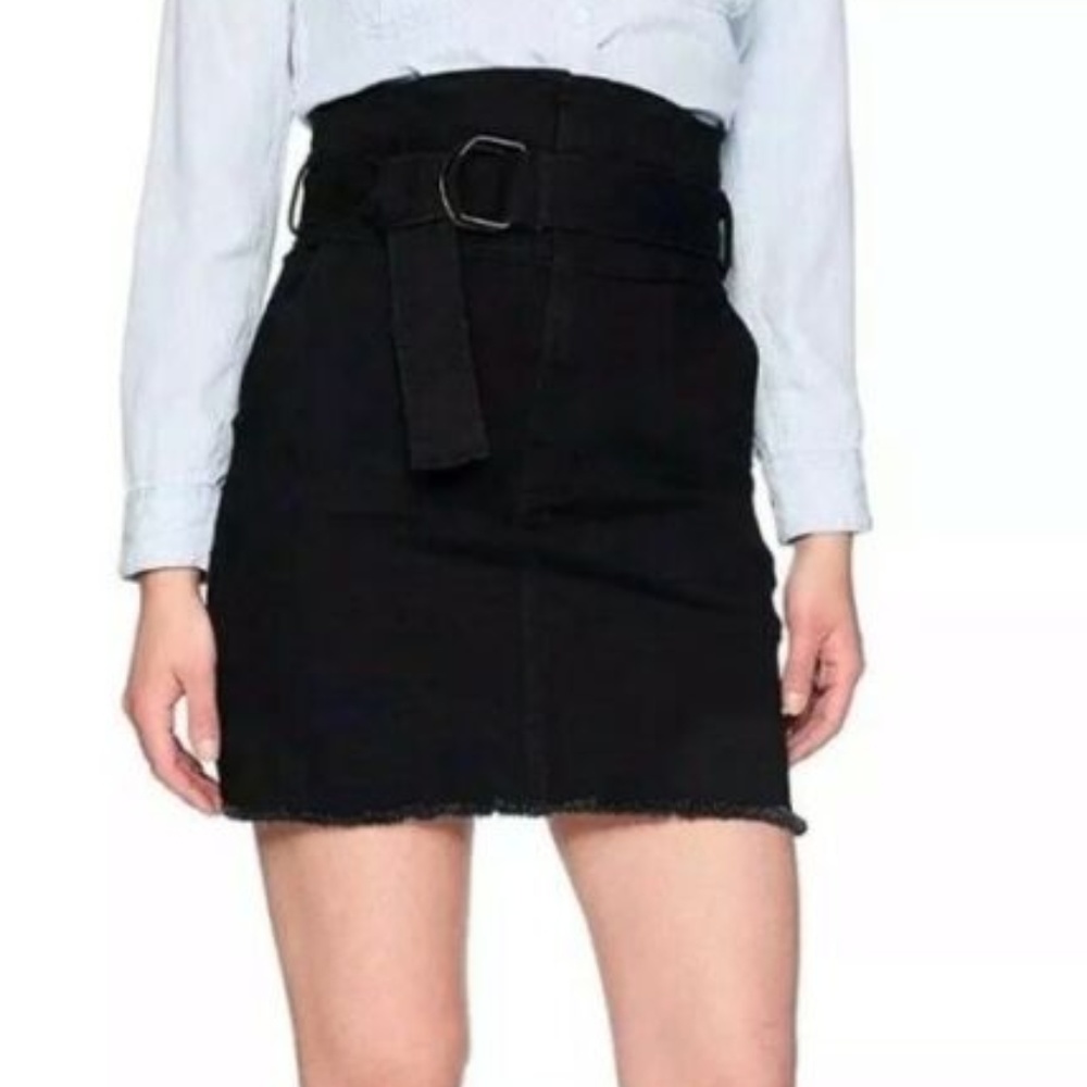 Madison Womens Eva Paper Bag Denim Jean Skirt M51